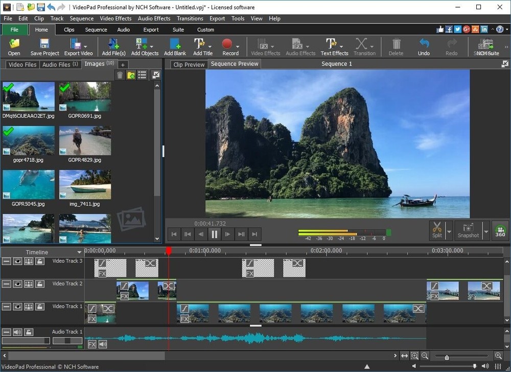 VideoPad Video Editor MPEG ,WMV editor Edit Video , Copy , Cut