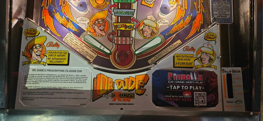 DR. DUDE Pinball Machine - Bally 1990 - 2477