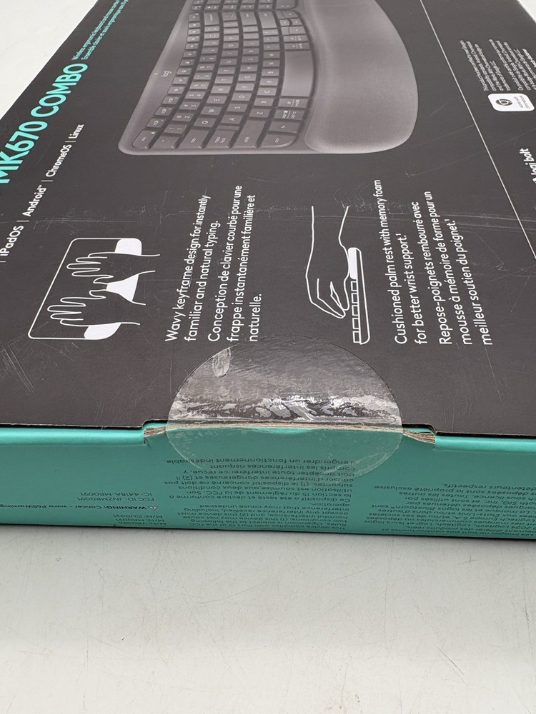 Logitech Wave Keys MK670 Combo, Wireless Ergonomic Keyboard + Wireless Mouse