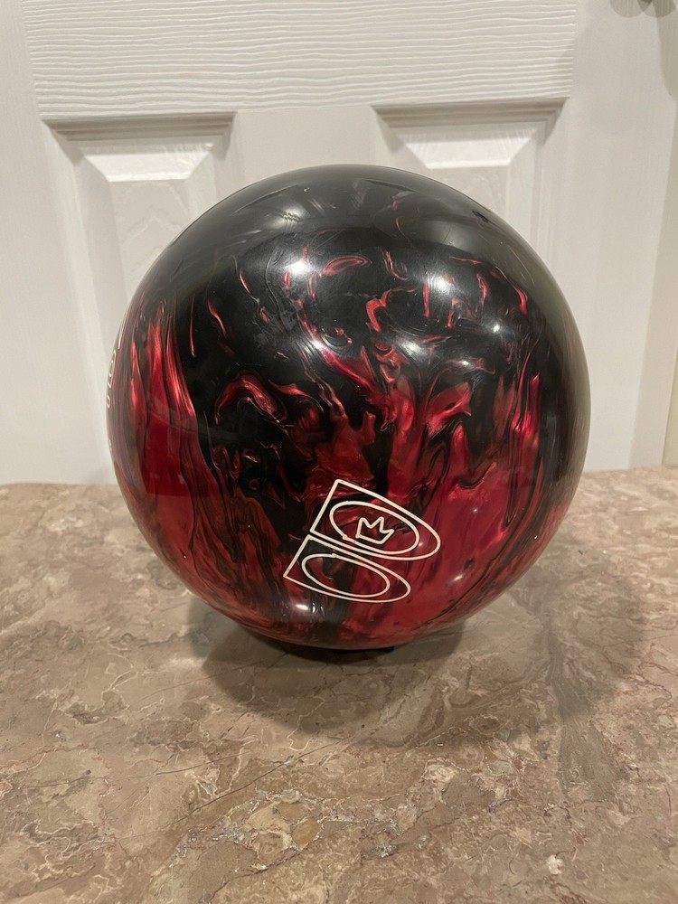 New Red Brunswick Eclipse Reactive Bowling Ball, Black/Red Marbled, 10.2 lb