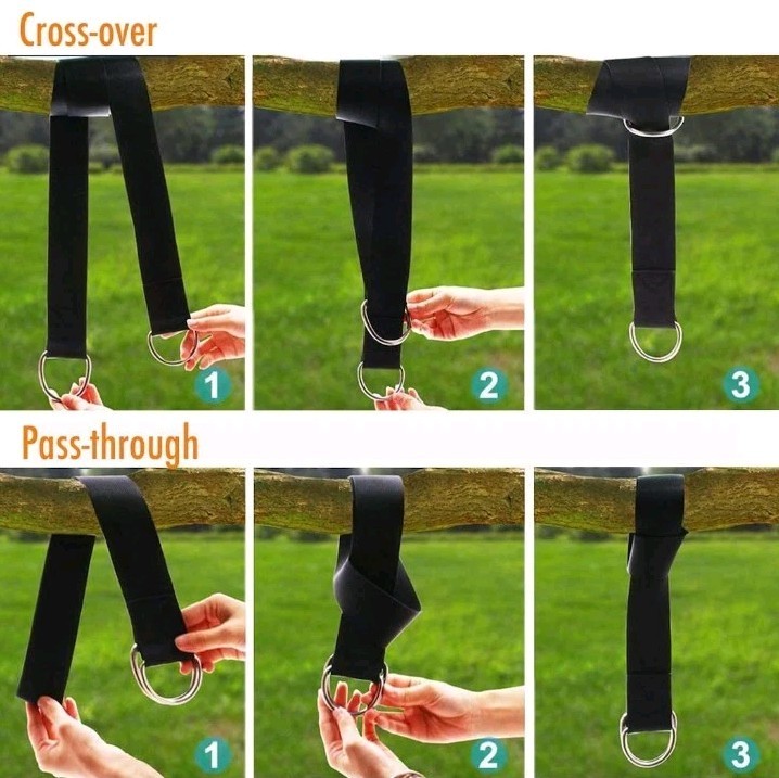 5 Foot Tree Swing Hanging Strap With 2 Carabiners