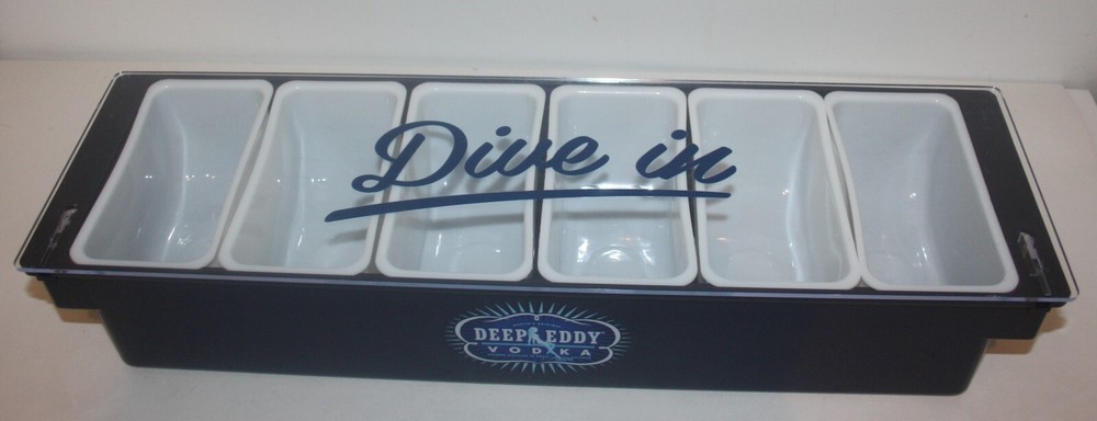 Deep Eddy Vodka Condiment Bar Tray 6 Bins