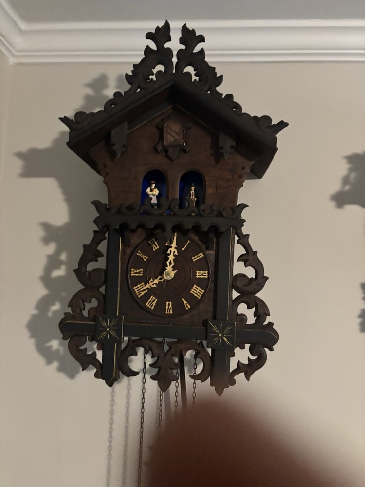 Antique Weather House Cuckoo Clock