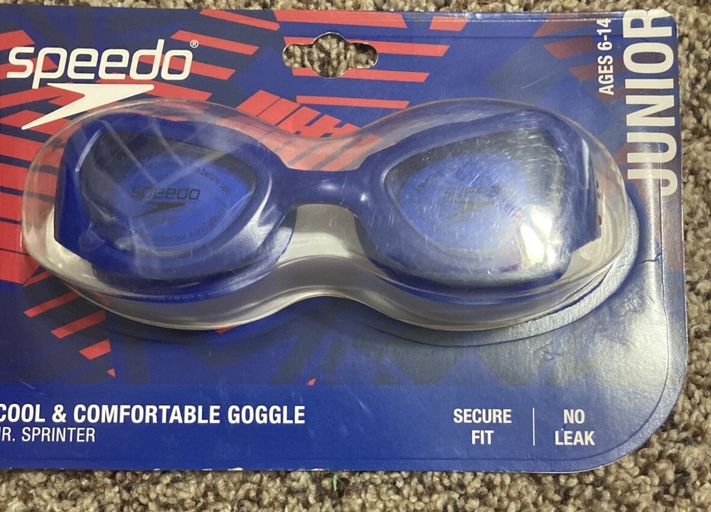Speedo Junior Sprinter Swim Goggles - Blue - Age 6-14