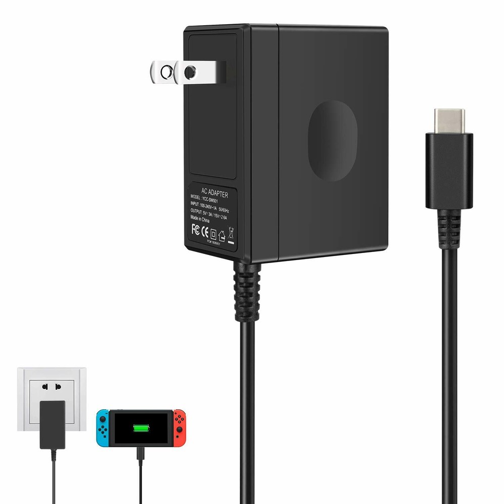 AC Adapter Power Supply Wall Charger For Nintendo Switch Dock & Pro Controller