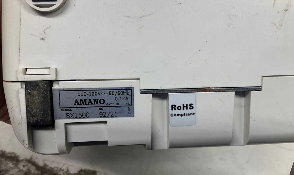 Amano Bx-1500 Time Recorder Electronic Dot Matrix