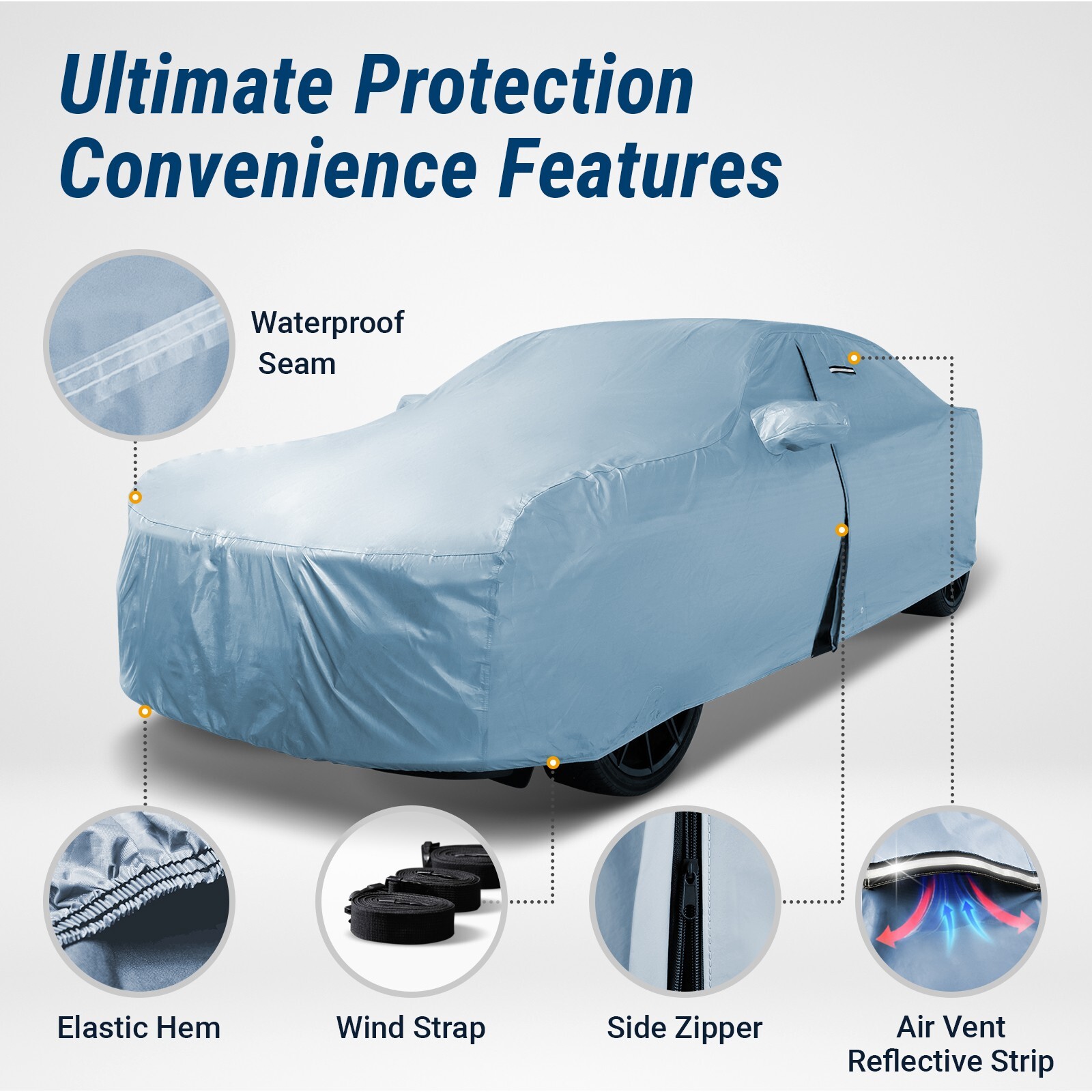 TITANIUM Outdoor Car Cover - 100% Waterproof, All-Weather Protection, Custom-Fit