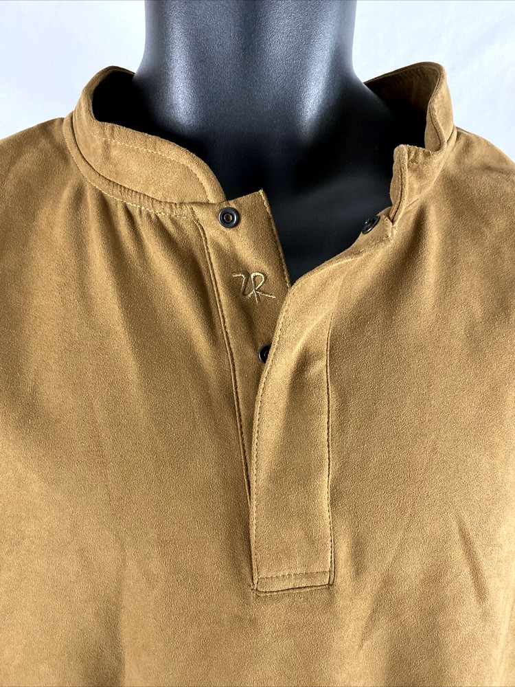 Mens Zero Restriction Golf Outerwear Microsuede Brown Vest Jacket Sz L Pullover