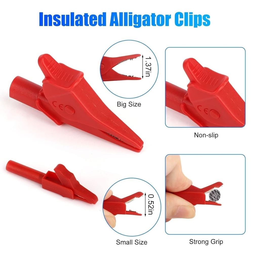 25PCS Silicone Multimeter Leads Kit: Replaceable Wire Piercing Probes, Hook...