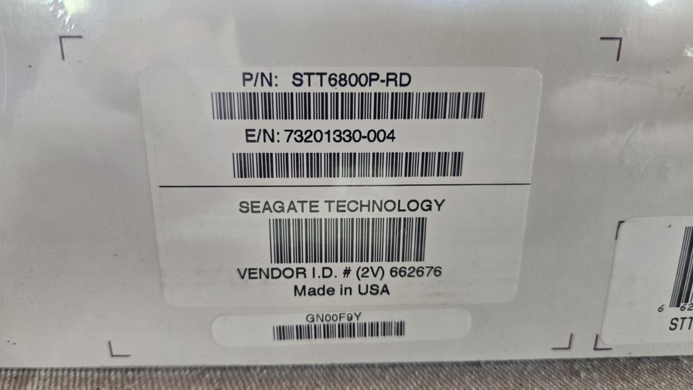 Seagate External Storage System Tapestor 800 Megabytes Model # Stt68oop
