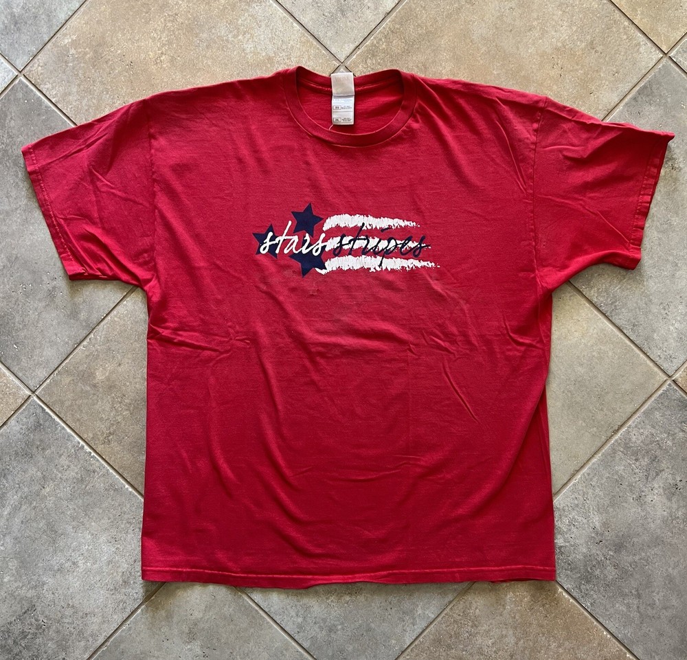 y2k Stars and Stripes USA Red Tee