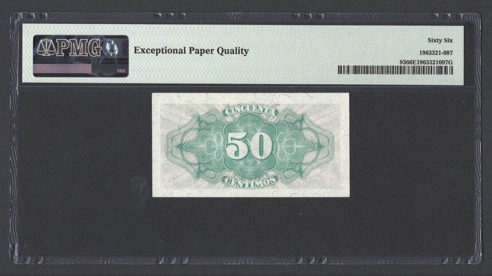 Spain 50 Centimos 1937 P93 Uncirculated Grade 66