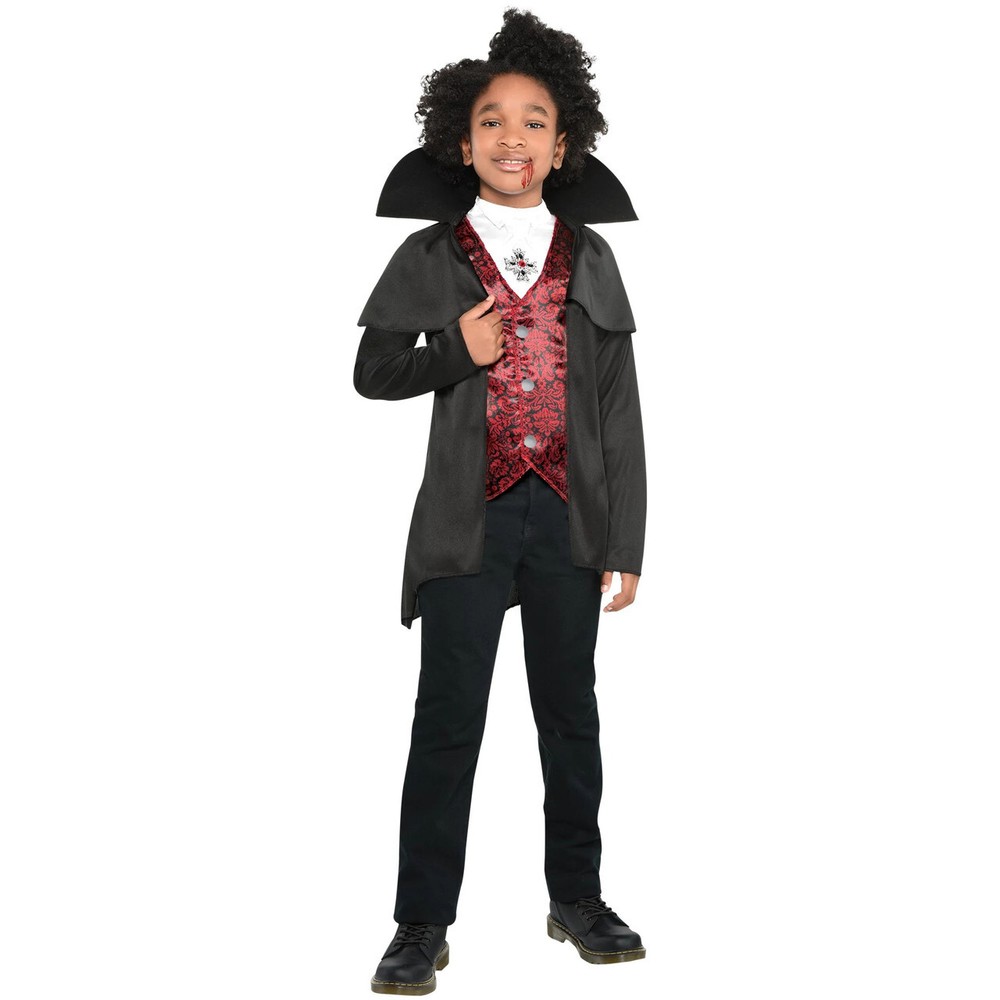 Dark Count Child Boys Medium 8 - 10 Dracula Vampire Costume