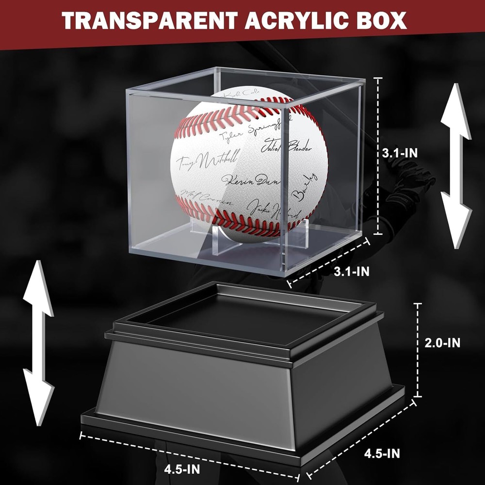 Leffis Baseball Display Case, Holder 1P Clear