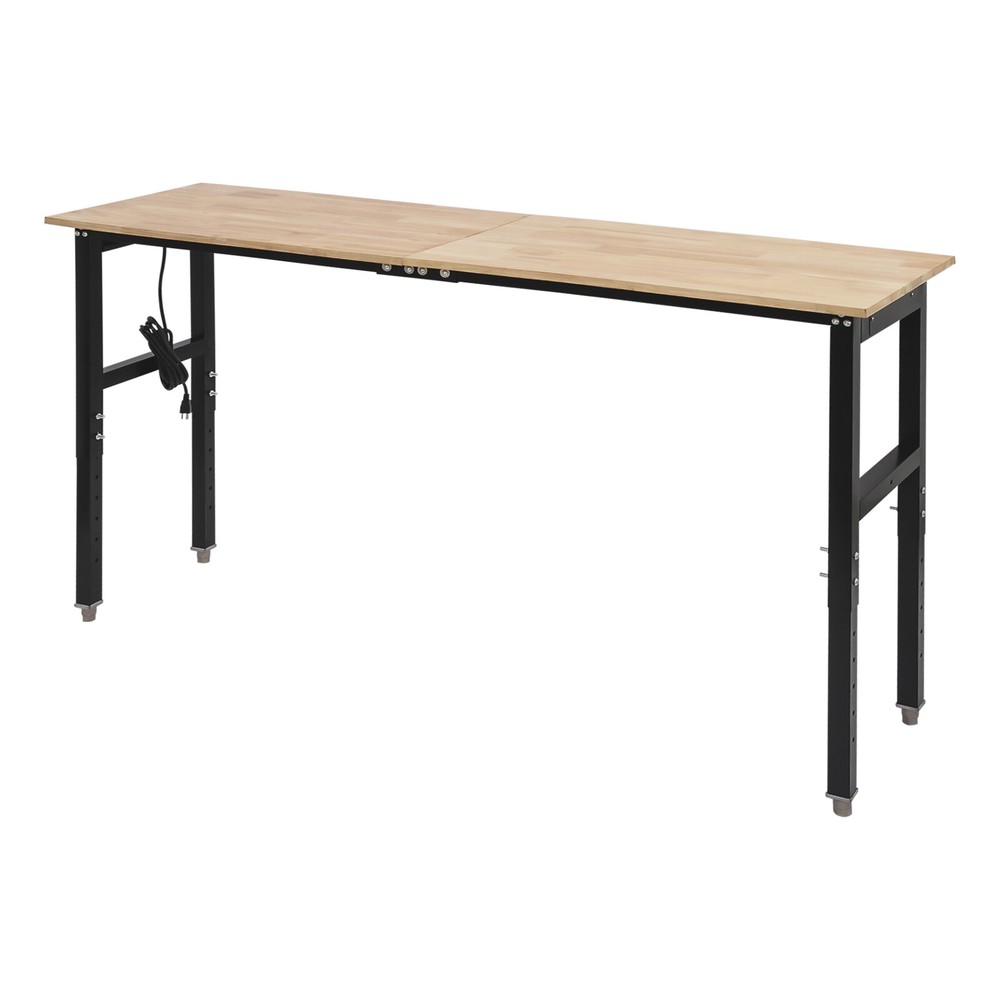 Modern Power Outlet Workbench, Height Adjustable, 2000 lbs Load, USB & Sockets