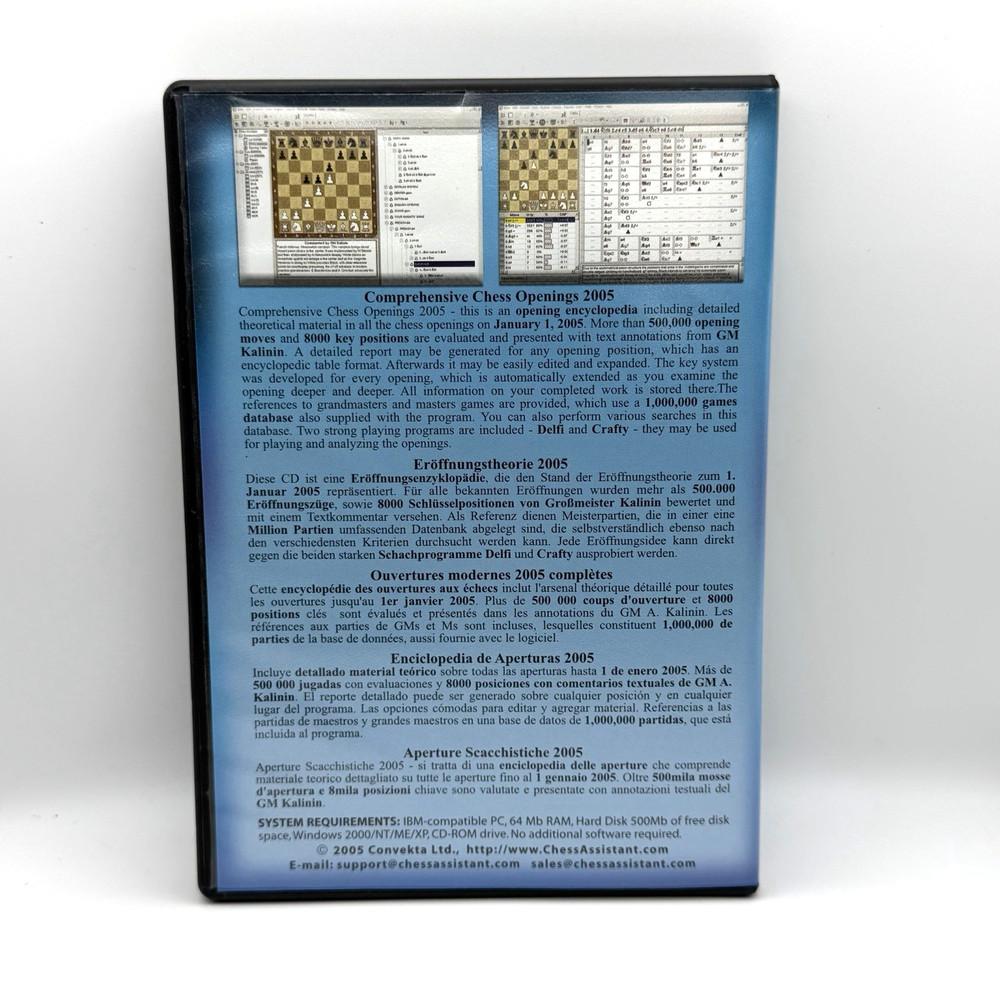 Comprehensive Chess Openings Convekta Ltd. Chess Assistant PC CD-ROM