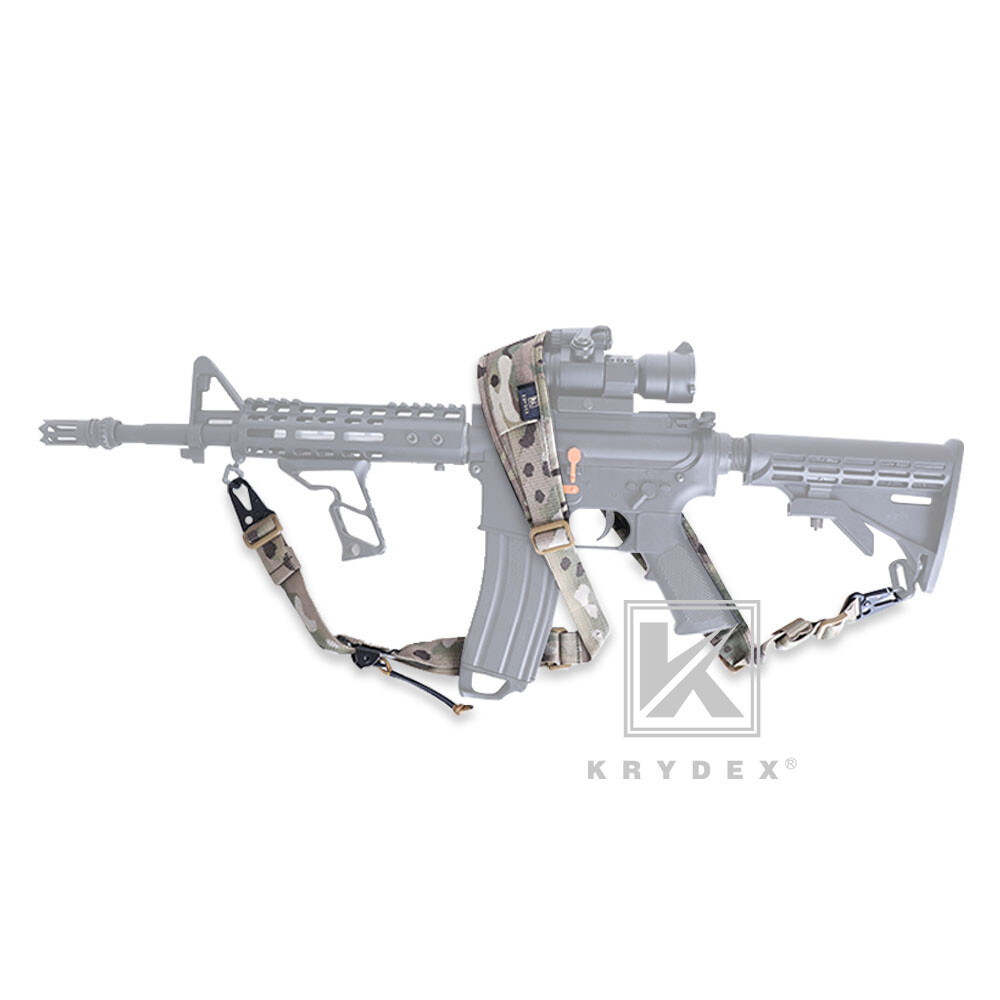 KRYDEX Modular Sling 2/1 Point Padded Tactical Shooting Sling Durable Multicam