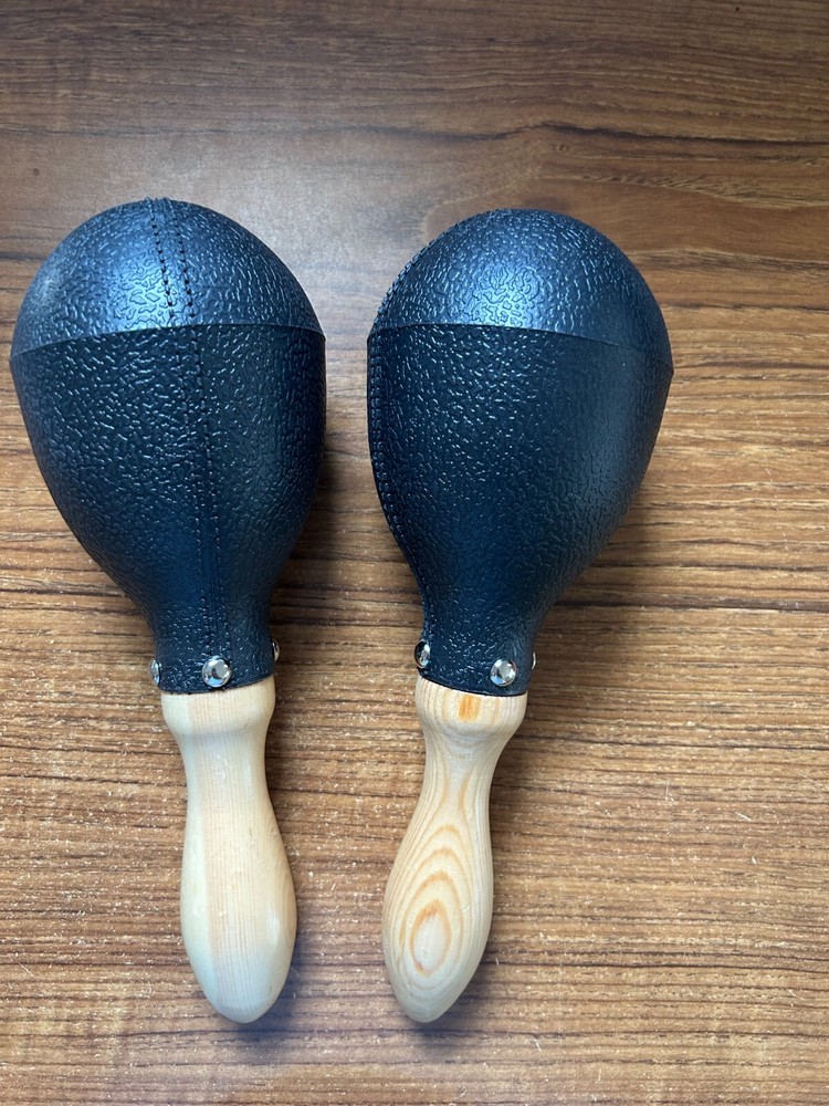 Large Plastic Maraca, Black Color
