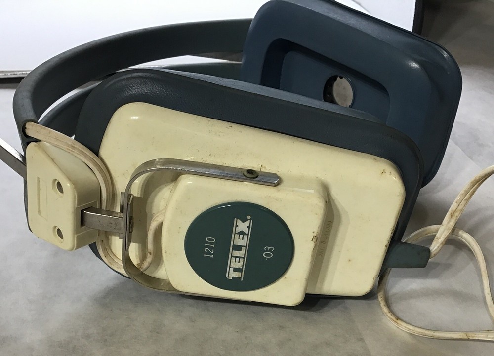 Vintage TELEX 1210 03 Headset UNTESTED