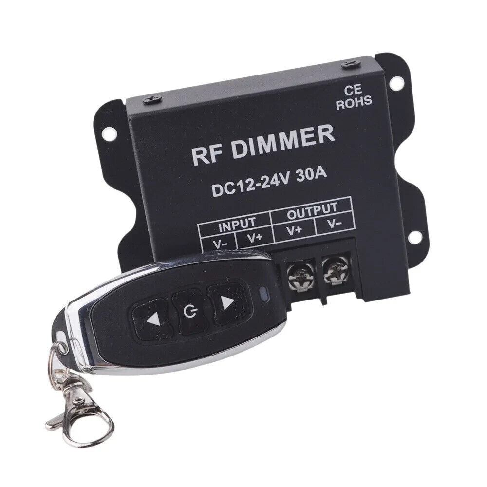 Led Single Strip Dimmer DC12-24V 30A 360W Output Controller RF Wireless Remote