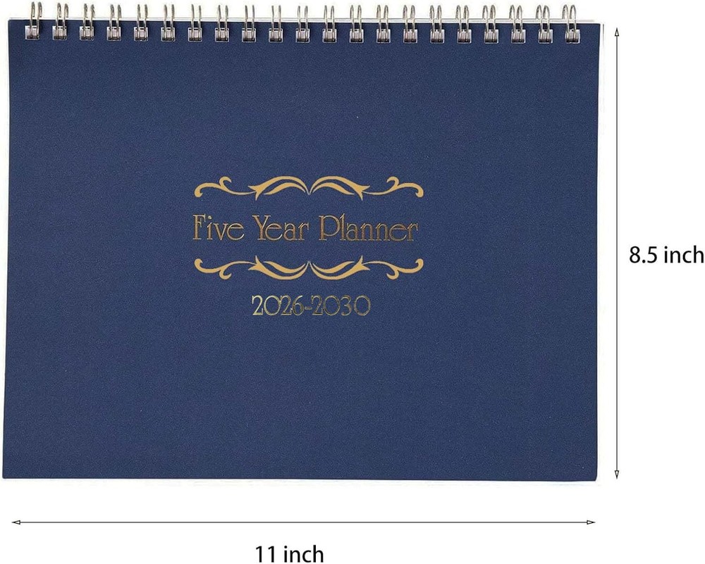 5 Year Calendar Planner Blue
