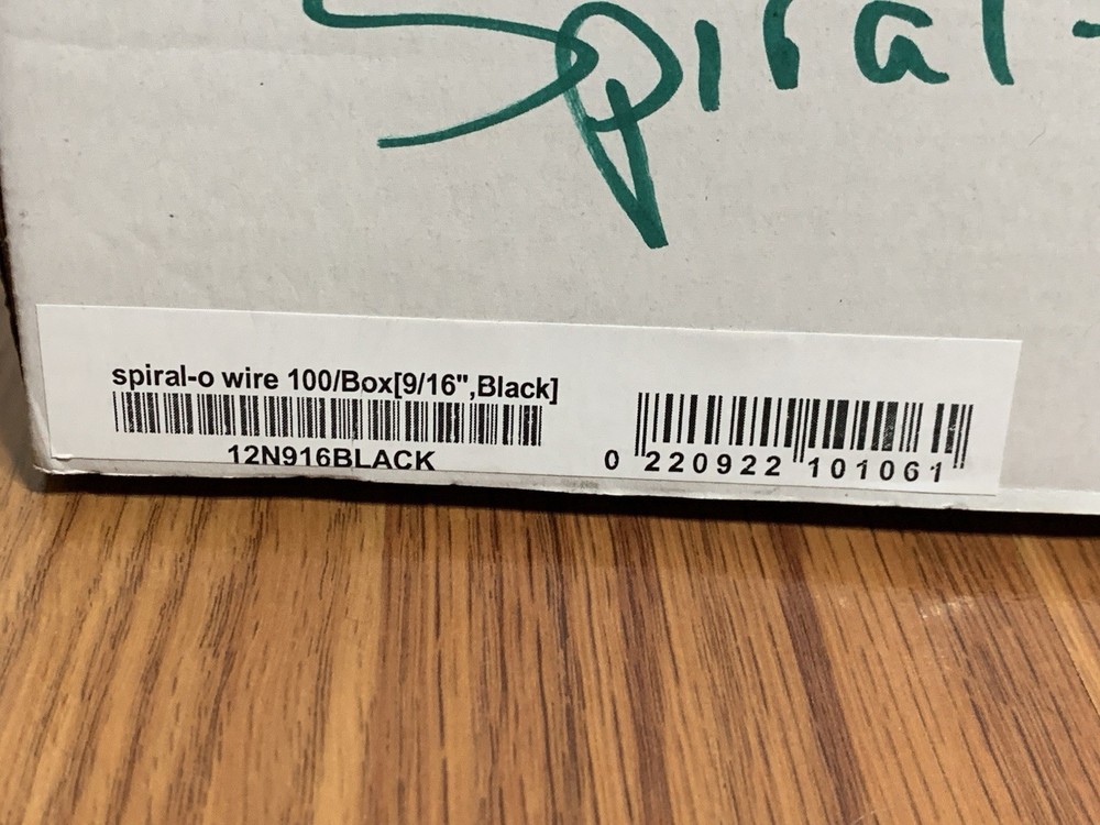 Spiral-O Wire Binding Combs 100 - 19 Loop - 9/16” - Black