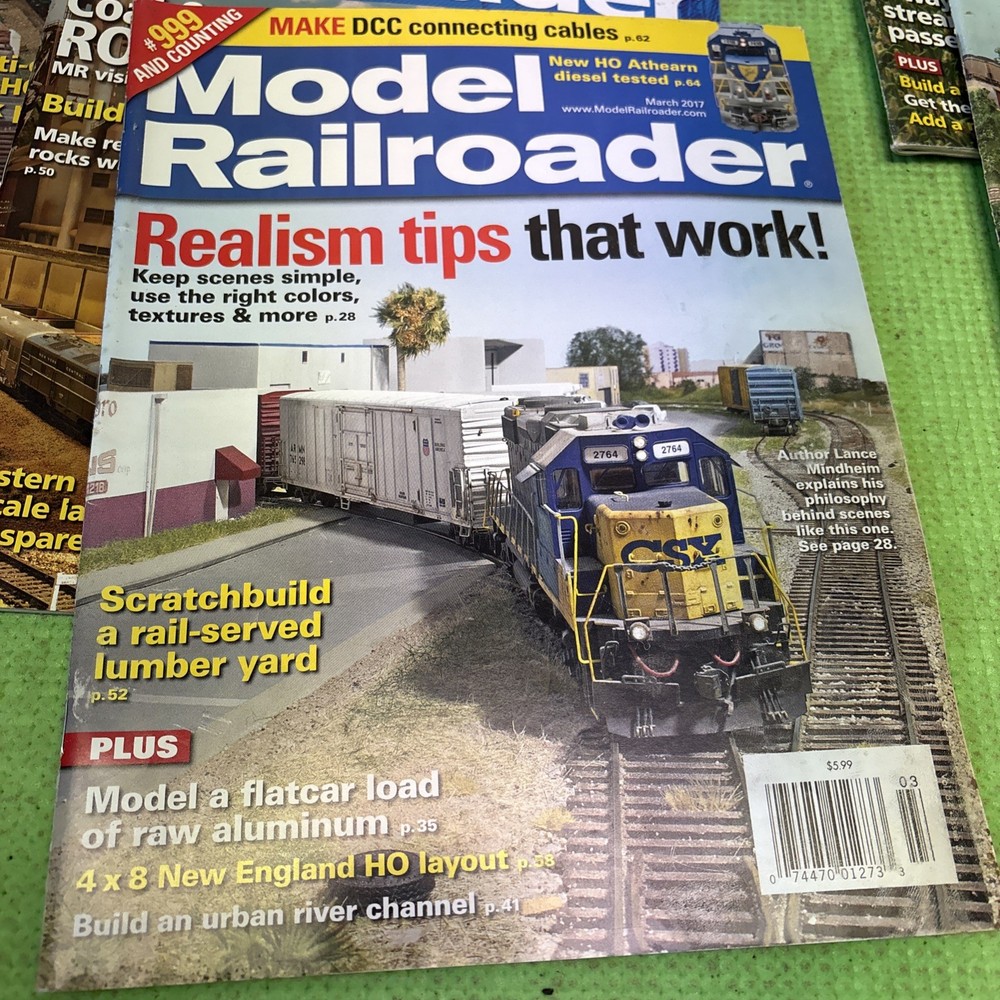 Model Railroader Magazine Lot Year 2017