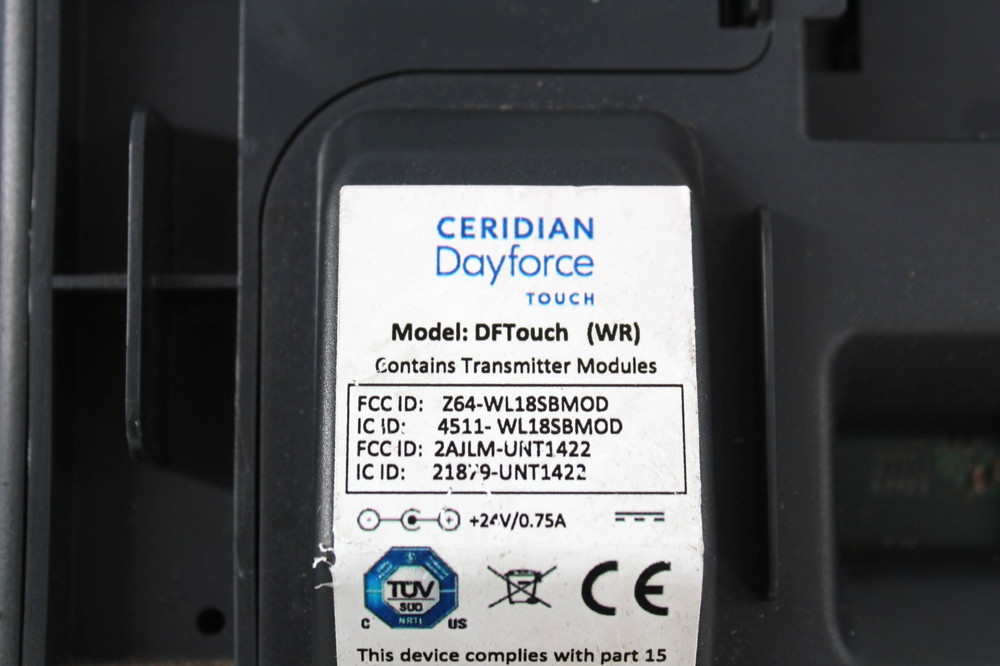 Ceridian Dayforce Touch Time Clock Model DFTouch