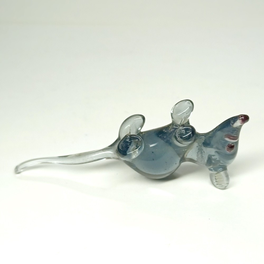 Mouse Glass Figurine 1970s