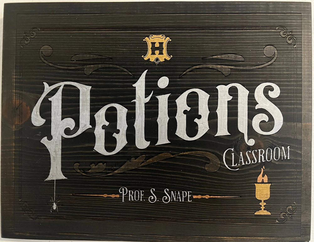 Potions Classroom Sign- Wizardly Fan art!