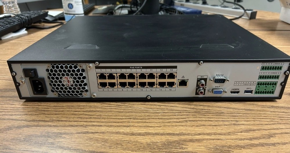 Speco Technologies N16NXP16TB 16 channel video security server/POE