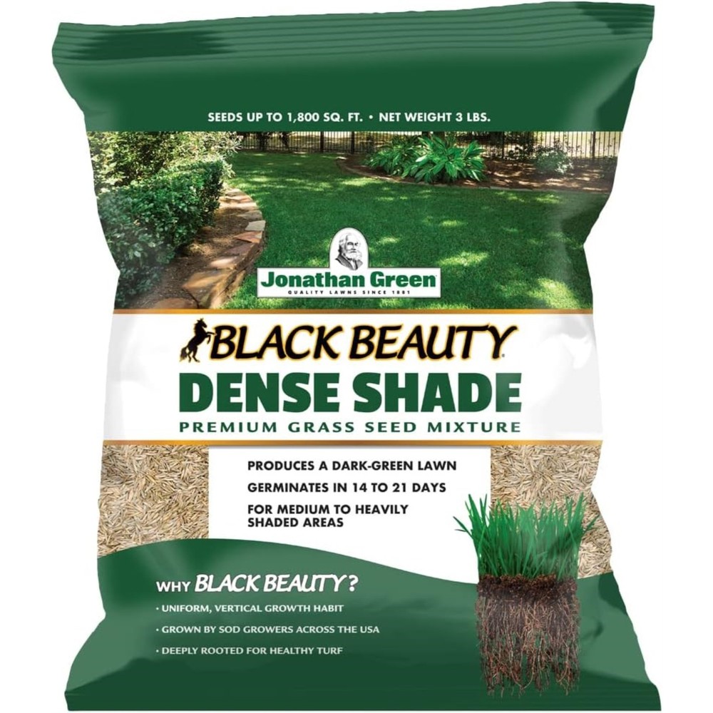 Jonathan Green Black Beauty Dense Shade Grass Seed Mix, 3lbs