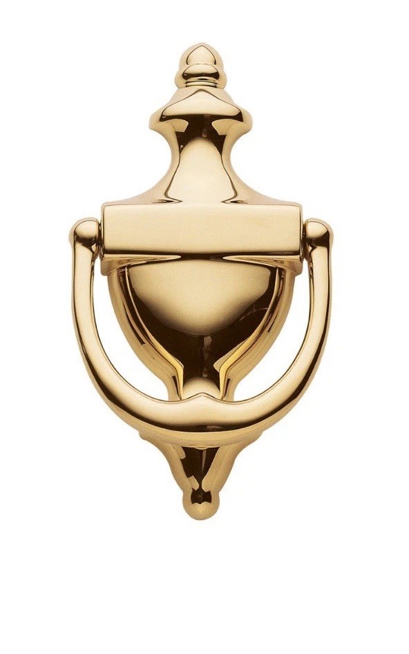 Solid Brass Baldwin Colonial Door Knocker 6.5” X 3.5”