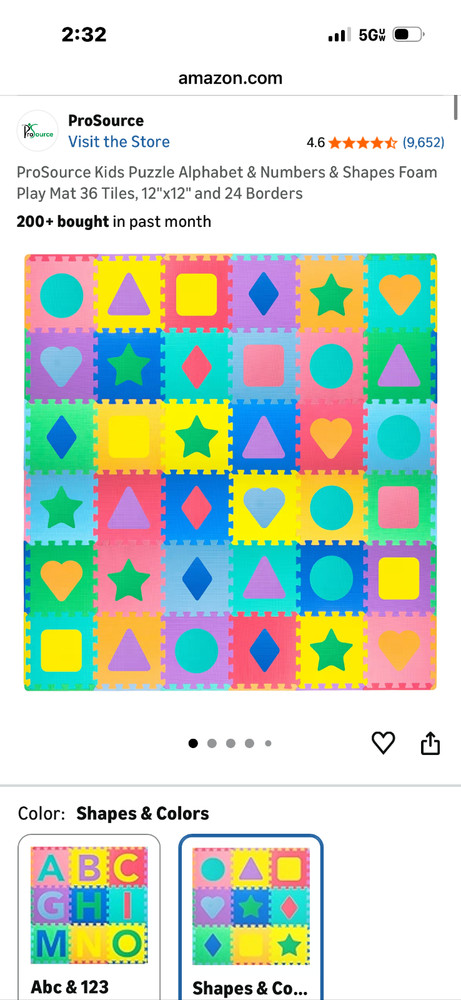 Prosource kids floor play mats
