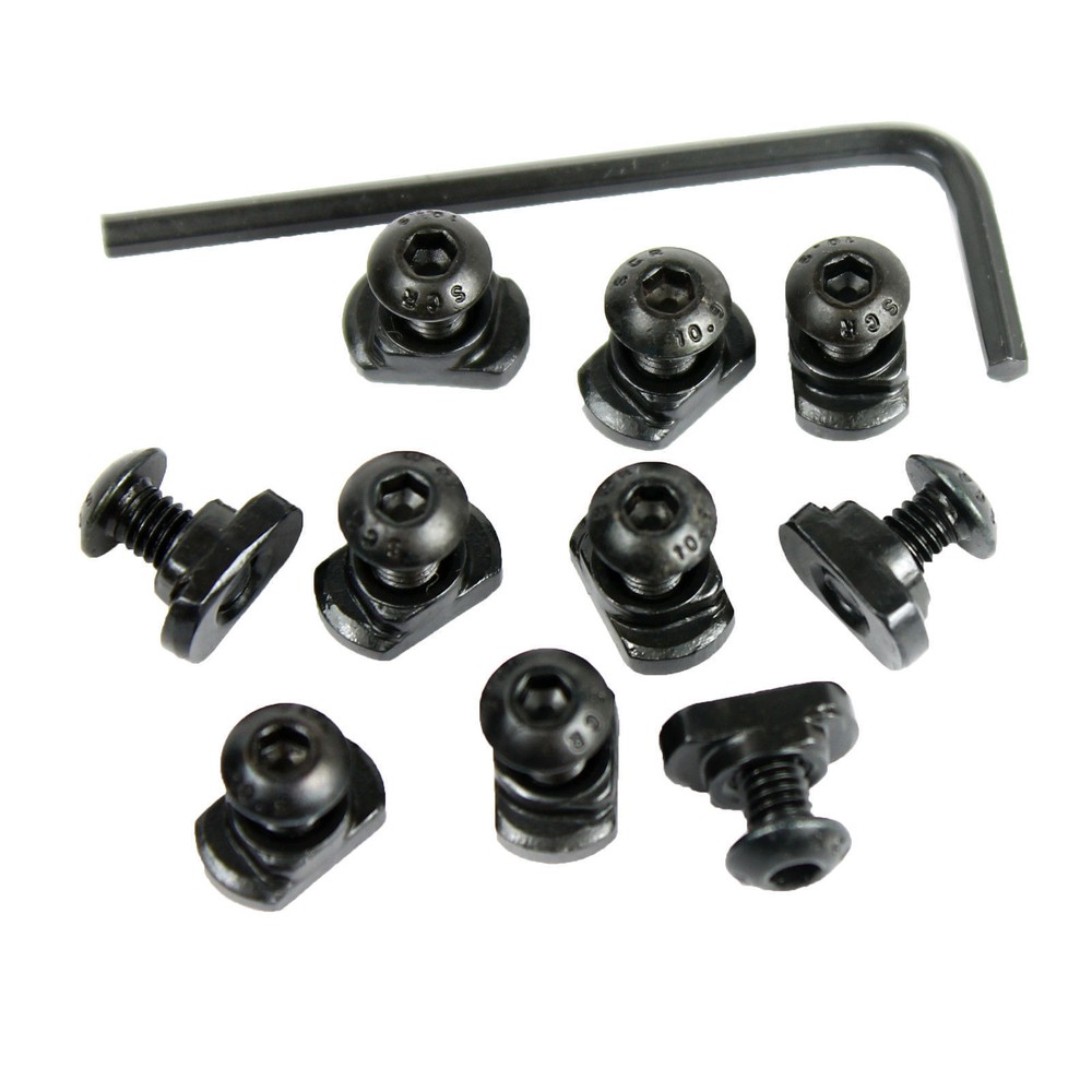 10 PC or 20 PC Mounting Screw Nut Replacement Set for KeyMod M-Lok Rail Section