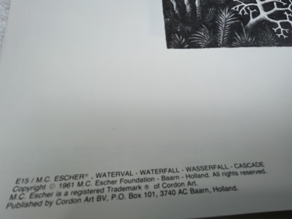 MC Escher Waterfall Poster