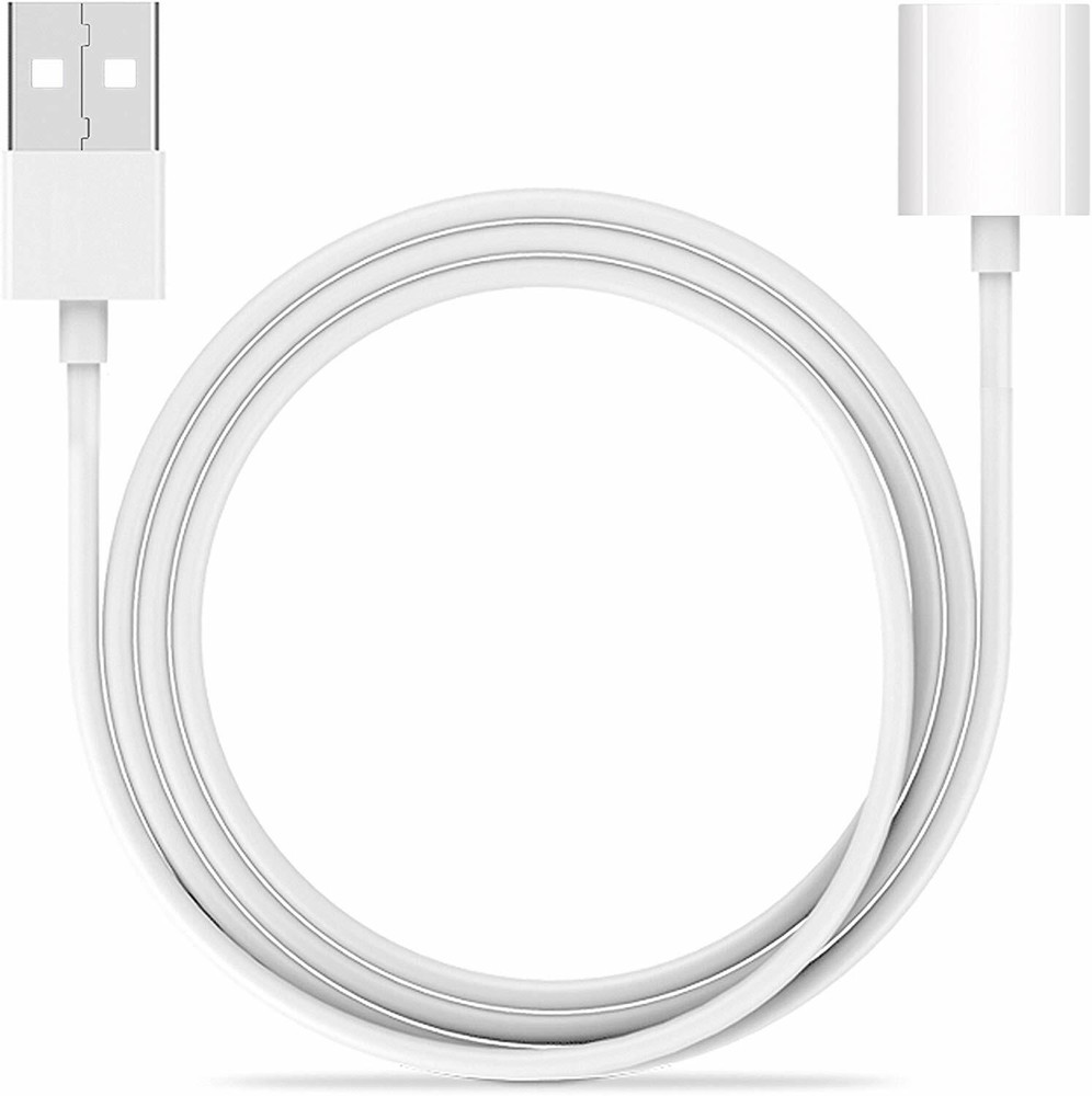 TechMatte Flexible Charging Adapter Cable for Apple Pencil (5 Feet, White)