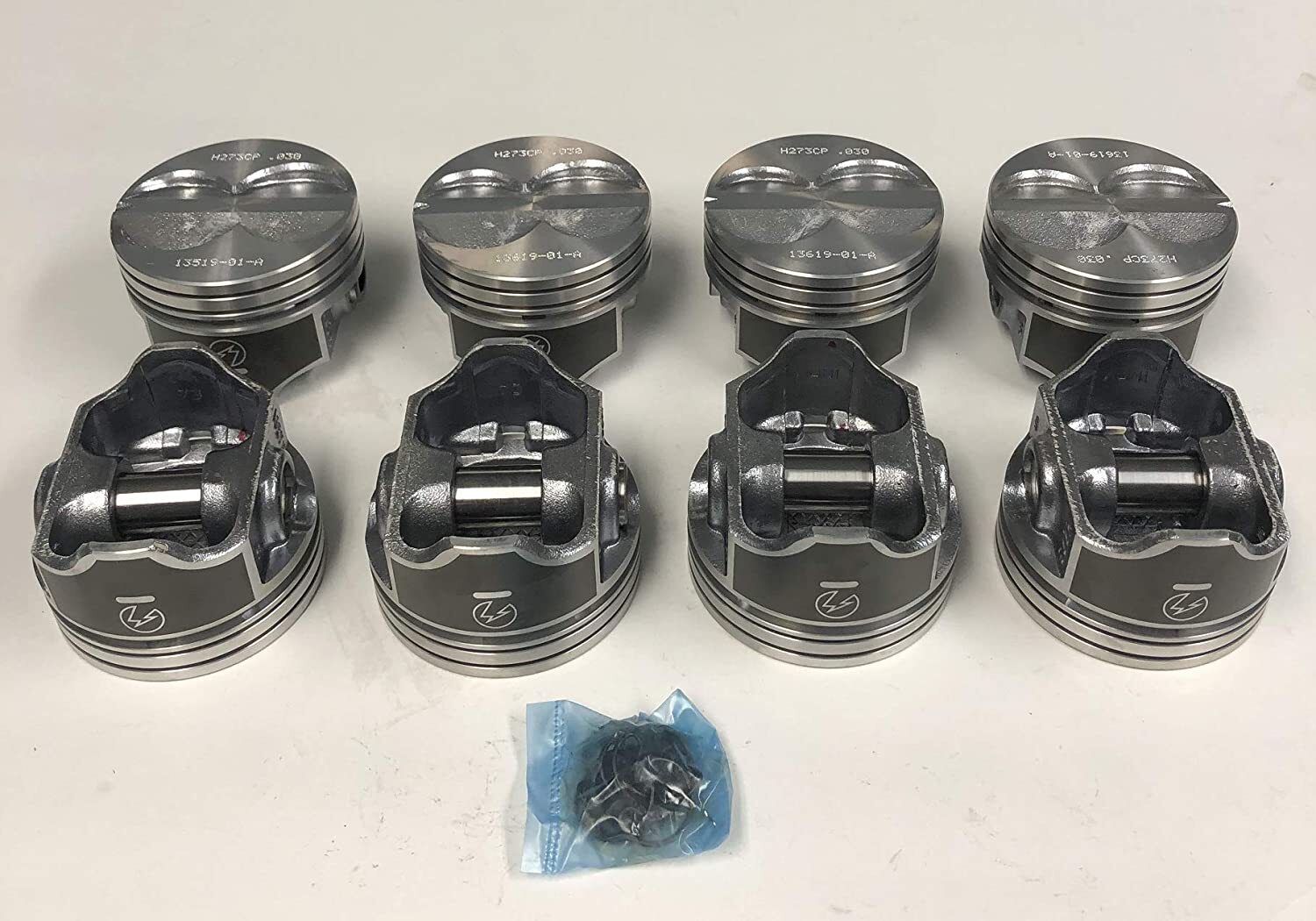 SPEED PRO Hypereutectic Flat Top Pistons/8+MOLY Rings Ford SB 289 302 9.0:1 STD