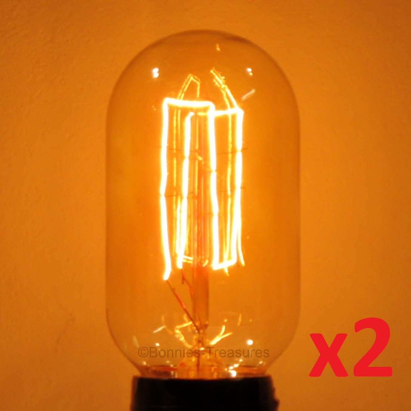 2-pack T14 RADIO Style 30W Nostalgia Filament Style Light Bulb, Edison 30 Watt