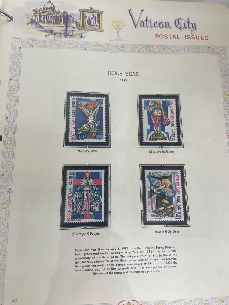 Joystamp: Awesome White Ace Vatican City Album Pages Mint Never Hinged