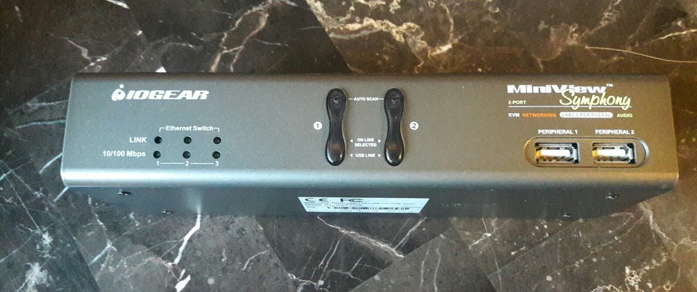 IOGEAR 2-Port MiniView Symphony Multi-function KVM Switch Master View 2 Port USB