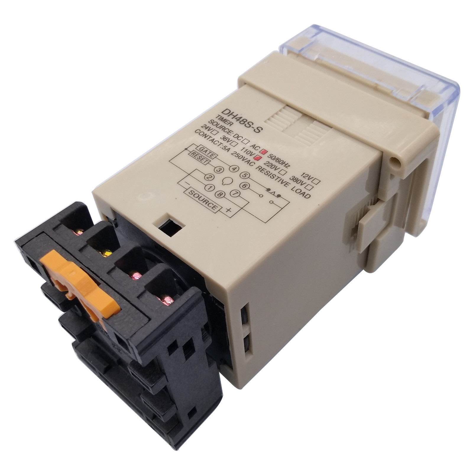 NJ STOCK AC 110V Digital Precision Programmable Time Delay Relay DH48S-S & Base