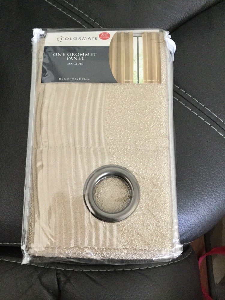 Colormate One Grommet Panel 84” Marquis Pattern Color Tan