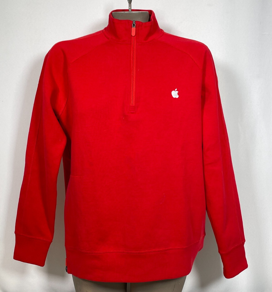Apple Store Employee Red 1/4 Zip Pullover Jacket Women's SMALL