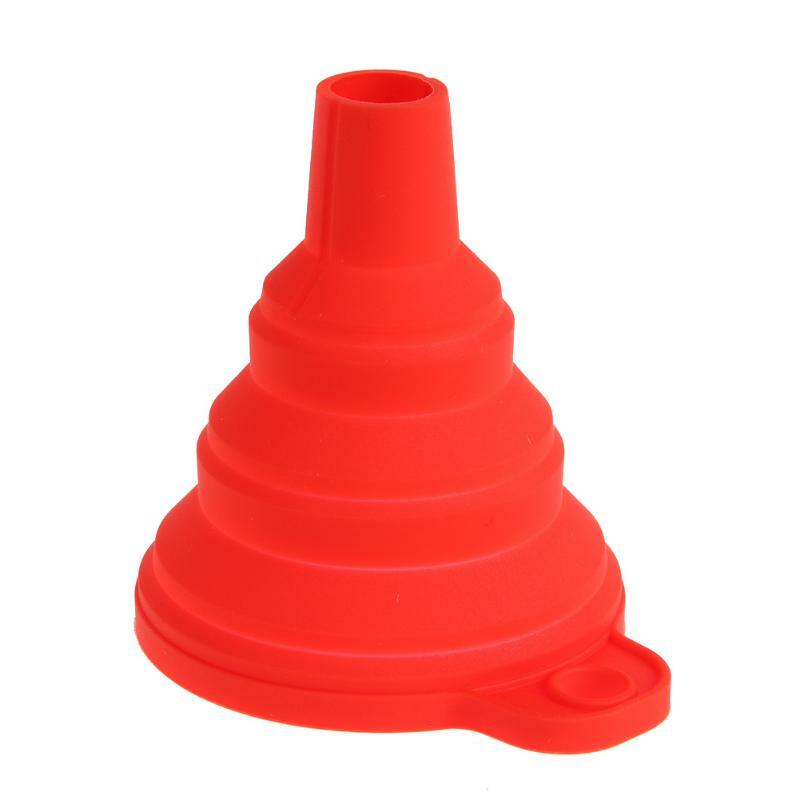 1PC Silicone Foldable Collapsible Style Funnel Hopper Kitchen Cooking Tools