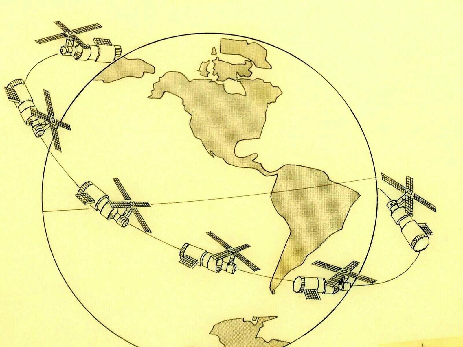 Historic Skylab Re-entry track Camera Ready Advertising ART Charles Berger 1979