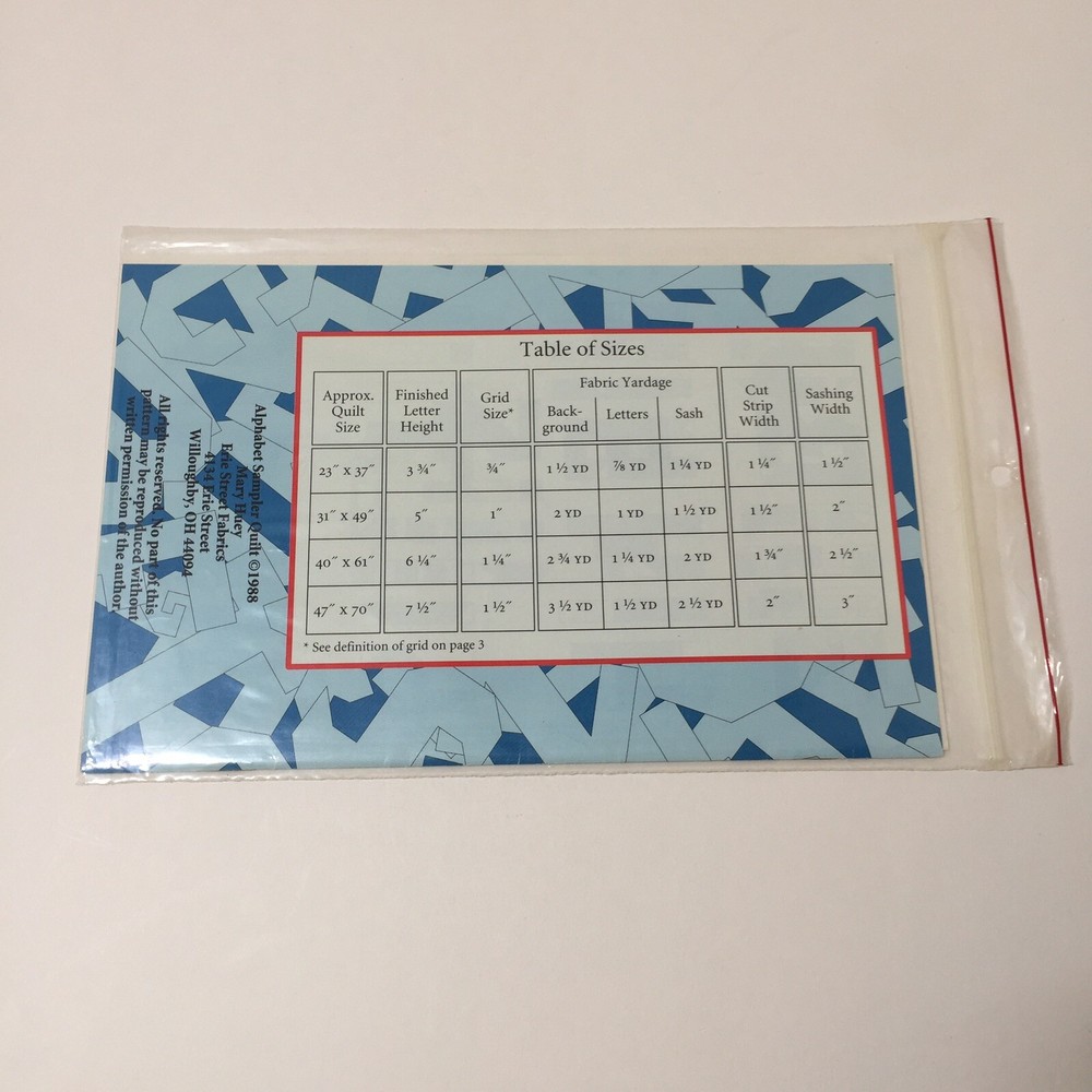 Alphabet Sampler Quilt Pattern Boyd Publishing