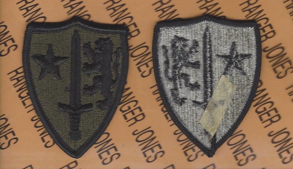 US Army Element NATO OD Green & Black BDU duty uniform patch m/e