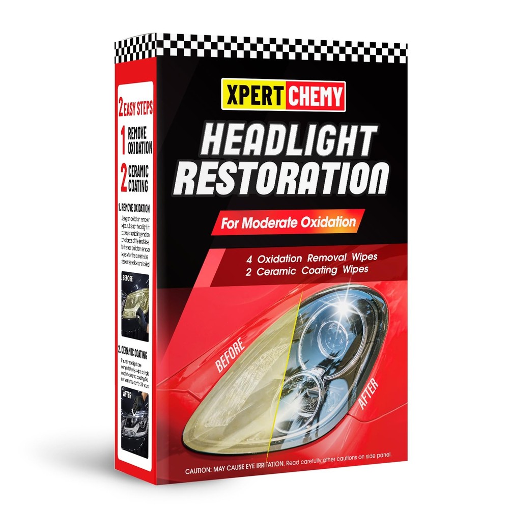 XPERTCHEMY Headlight Restorer Kit,Fast-2 Step Process Restoration...