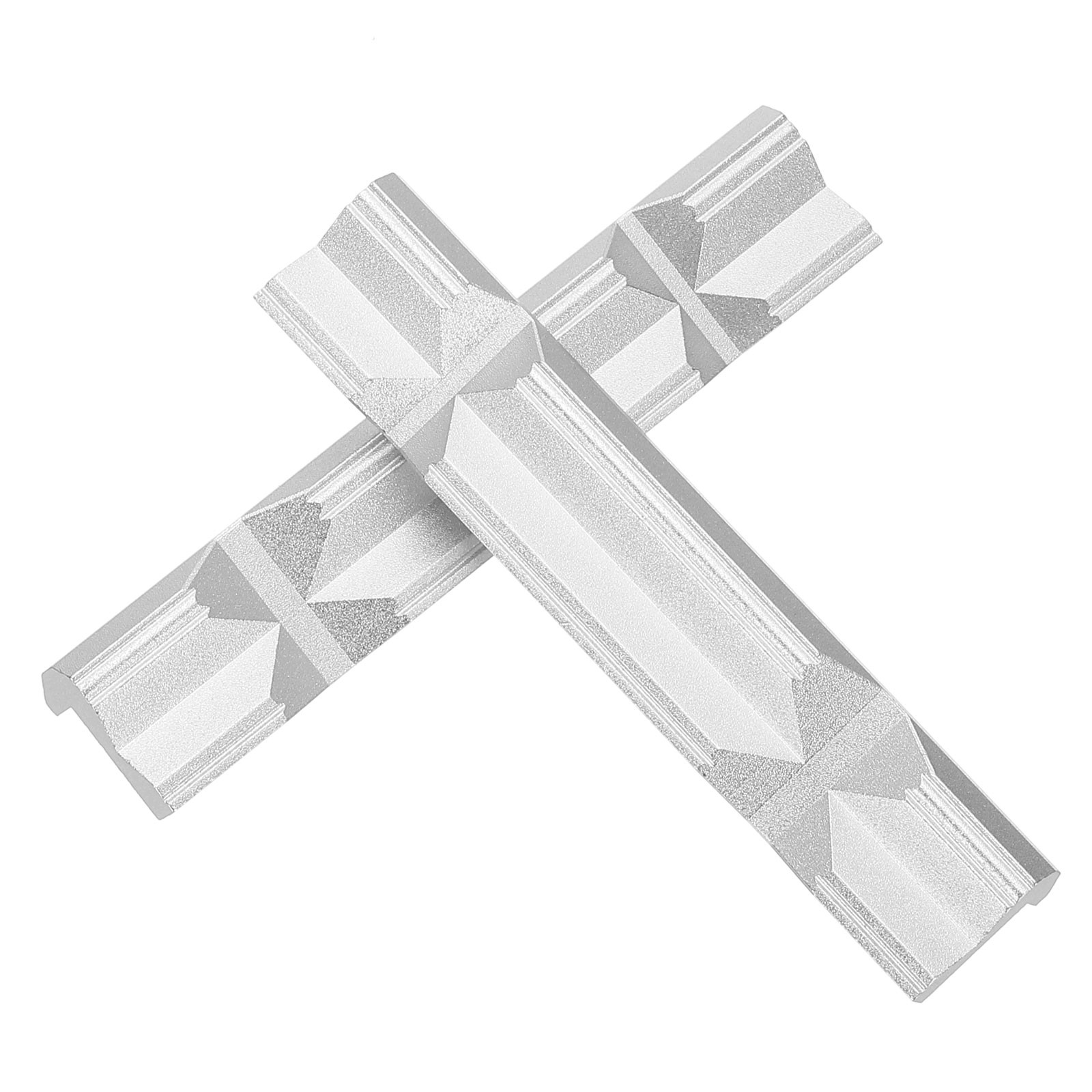 Aluminum Vise Jaws 6" Magnetic V-type Soft Rubber Pads Covers Silver